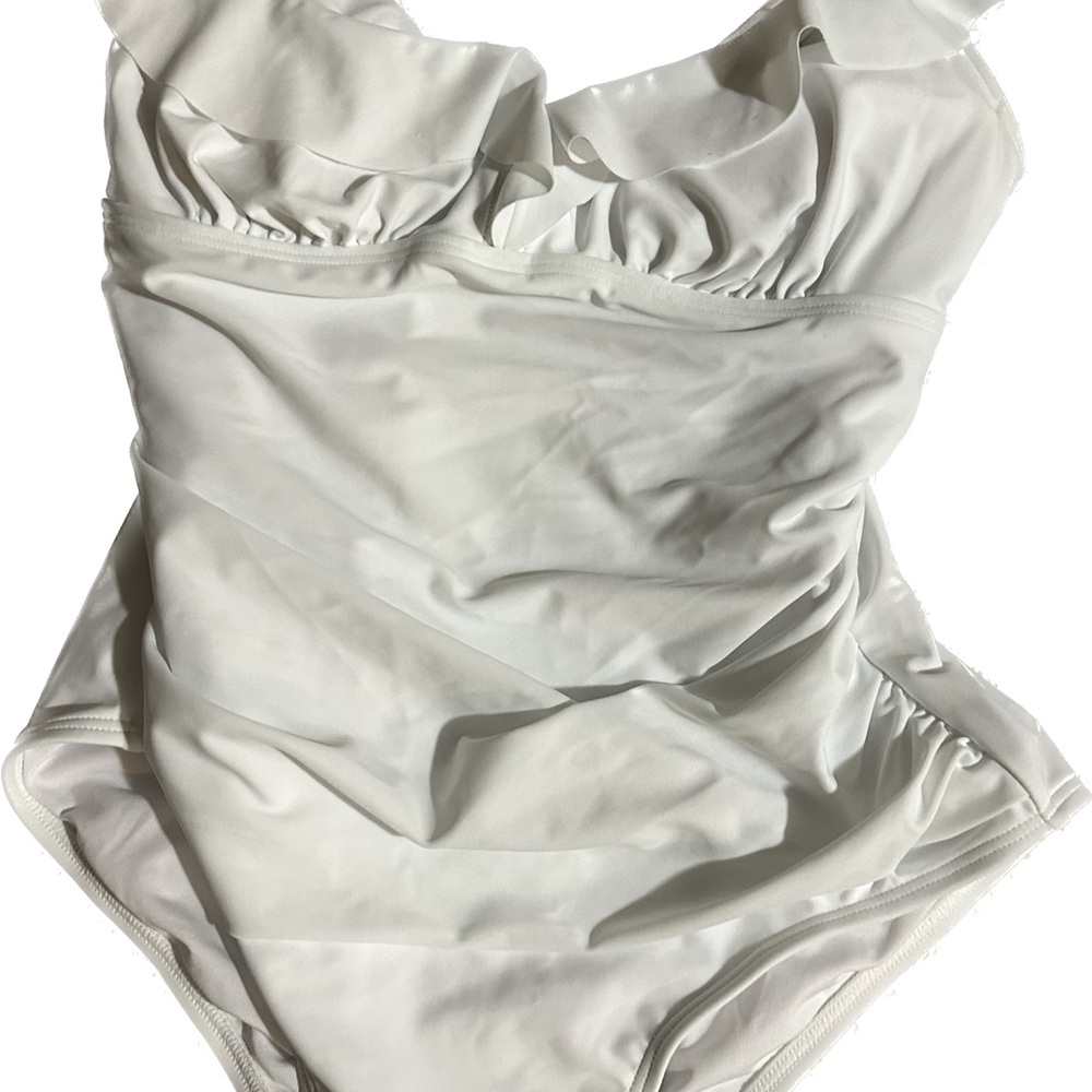 ONE PIECE RUFFLE PLUNGE - Picture 6 of 7